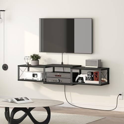 MAHANCRIS MAHANCRIS 43.7” Floating TV Stand with Power Outlet, Wall-Mo — How the options on this page compare