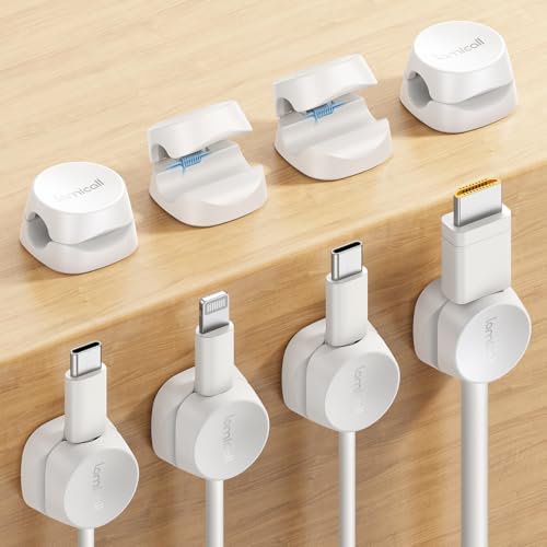 Lamicall Lamicall 8 Pack Cord Organizer, [1s Lock] Cable Management Cl — Our recommended pick for most buyers