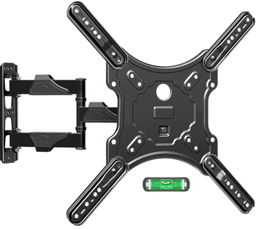 ELIVED TV Wall Mount for Most 26-60 Inch TVs, Wall Mount Bracket Max VESA 400x400mm, Swivel and Tilt Full Motion TV Mount with Single Stud Perfect Center Design, Corner Mount Holds up to 77 lbs.