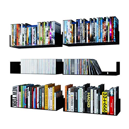 Wallniture Wallniture Bali Black U Shape Floating Shelves for Wall, CD — Controls and everyday operation