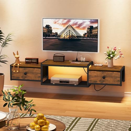 Snughome Snughome Floating TV Stand with Power Outlet 55", Wall Mounte — Controls and everyday operation