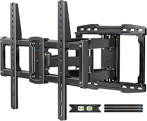 USX STAR UL Listed Full Motion TV Wall Mount Bracket for Most 37-90 inch TVs, Swivel Tilt 