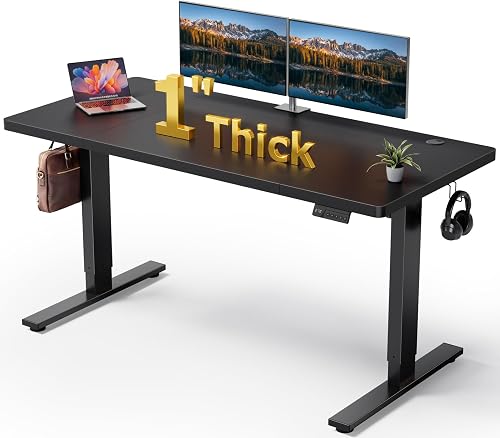 DeskShow Electric Standing Desk Adjustable - 60x28 Inch Sit Stand Desk — Build quality and design details up close