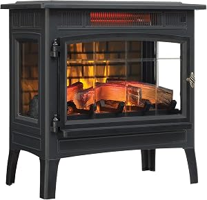 duraflame Freestanding Electric Fireplace Stove Heater with 3D Flame Effect for 1,000 Sq.