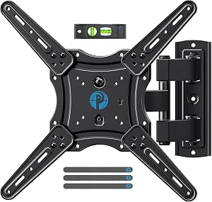 Pipishell Full Motion TV Wall Mount for 26-65 inch Flat or Curved TVs up to 77 lbs, TV Bra