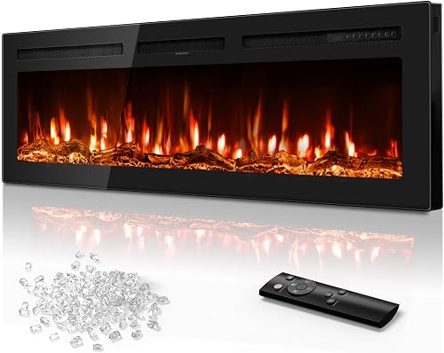 Tehanld 60 Inch Electric Fireplace in-Wall Recessed and Wall Mounted, — Real-world performance testing in action