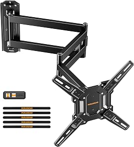 Perlegear Long Arm TV Wall Mount for 32-65″ TVs, 37.4” Long Extension Corner TV Mount, Max