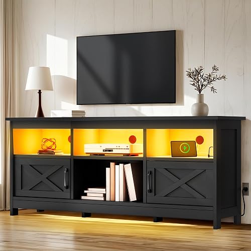 YITAHOME TV Stand for 65 Inch TVs, Entertainment Center with Storage C — Build quality and design details up close