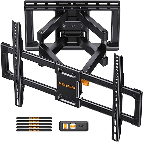 Perlegear UL Listed Full Motion TV Wall Mount for 42-90