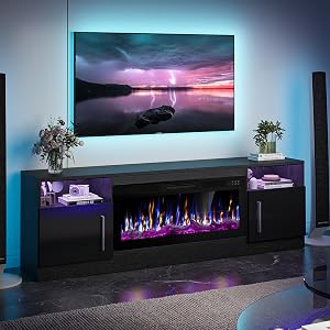 VITESSE Fireplace with TV Stand 36" inch Electric Fireplace Up to 80" TVs, LED L