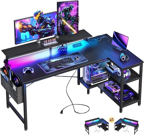 ODK 48 Inch Gaming Desk with USB Charging Ports and LED Lights, Revers — Key specifications at a glance