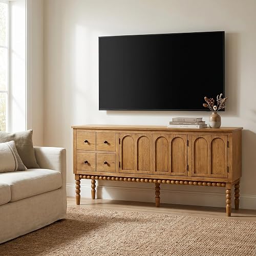 SAND STONE HOME Pembroke 65” Cottage Entertainment Console, TV Stand o — Our recommended pick for most buyers