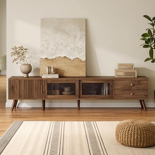 Marzzi Mid-Century Modern TV Stand for 85 inches TV, 76