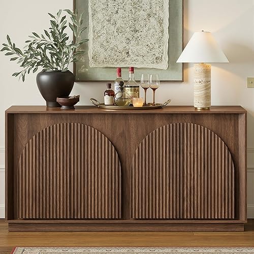 win2win Fluted Sideboard Buffet Cabinet with Storage, 65